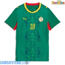 Camisa de time de futebol Senegal Ismaila Sarr #18 Replicas 2º Equipamento Feminina Mundo 2026 Manga Curta